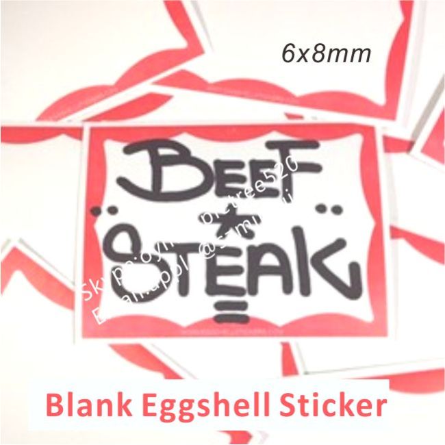 Best Eggshell Vinyl Stickers,Red Border Eggshell Name Sticker,Easy Destruct Eggshell Sticker for School