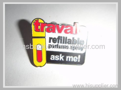 custom metal blank lapel pins with silver plated