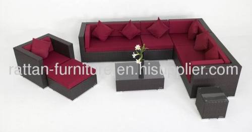 Outdoor wicker furniture garden rattan corner sofa set