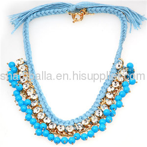 Cheap Colorful Acrylic Beaded Necklace Bib Statement Necklaces 2013 for women