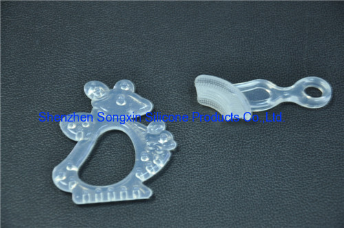 BPA free lovely silicone baby bite teether