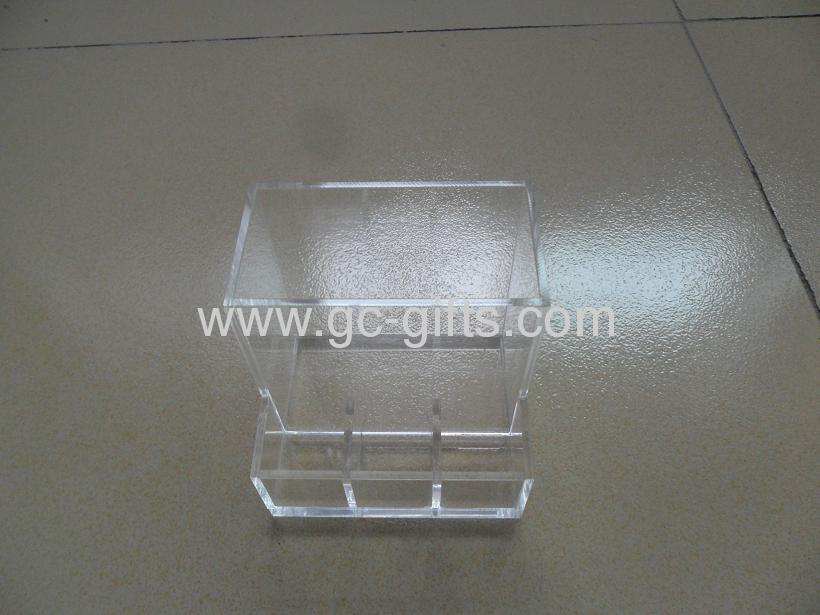 Custom acrylic makeup drawer boxes with diamond-shaped handle