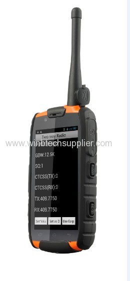 smart water proof phone dust proof realwalkie talkie rugged phone 4inch android 4.2 quad core