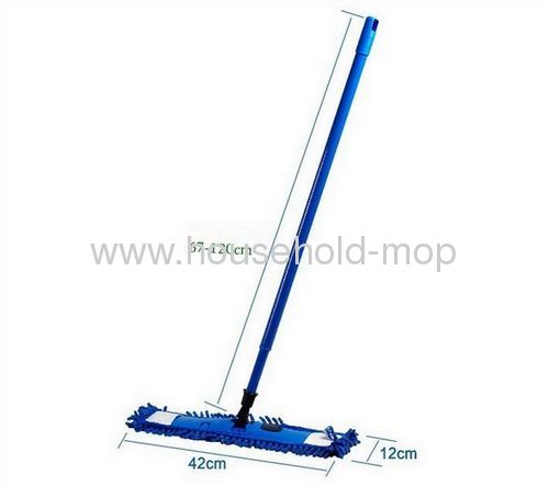 Blue chenille mop with pp handle steel pole