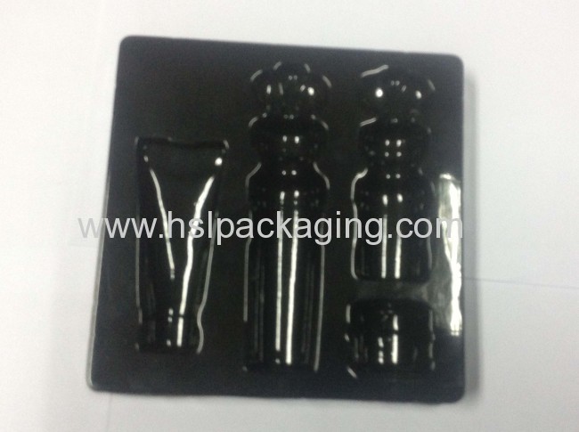differentcolor ps flocking tray for cosmetic