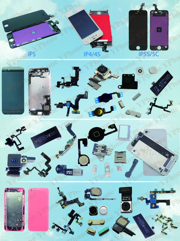 Repair parts for iphone 5s home button flex cable with home button wholesale price