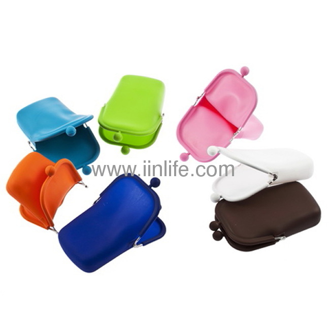 Silicone Pouch Wallet Purse Cover Card Holder Phone Mobile Key Coin Bag Gift