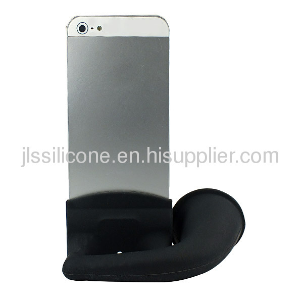 Black Cute Portable Silicone Horn Stand Amplifier Speaker For iPhone 4S 