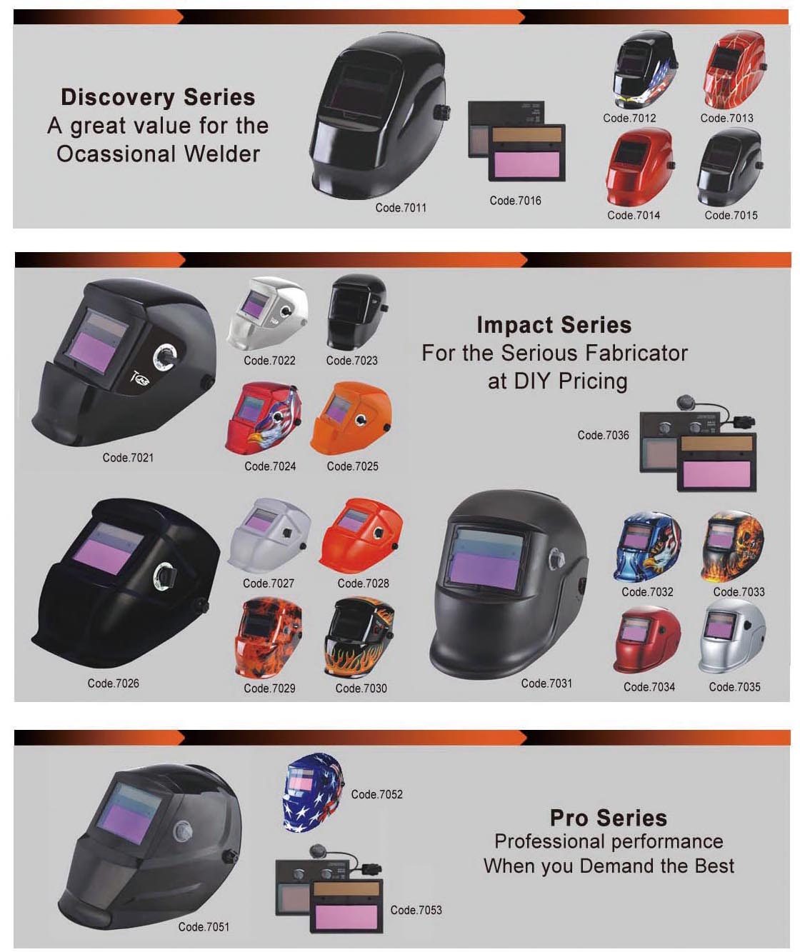 welding helmet series