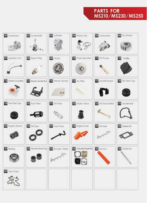 stihl chainsaw spares MS210 MS250 MS230