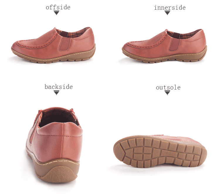 pansy elastic design comfort casual shoes rose