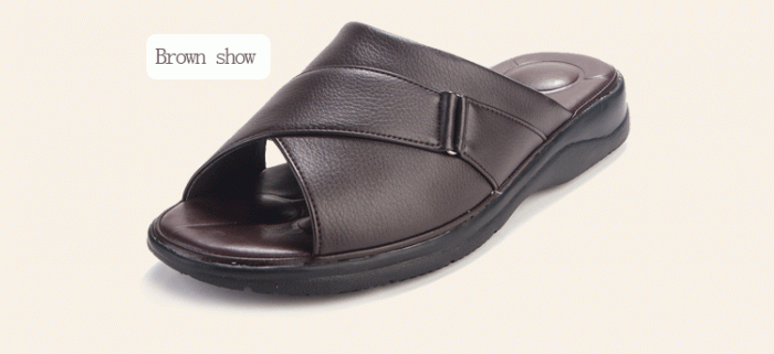 out-door slippers for man brown
