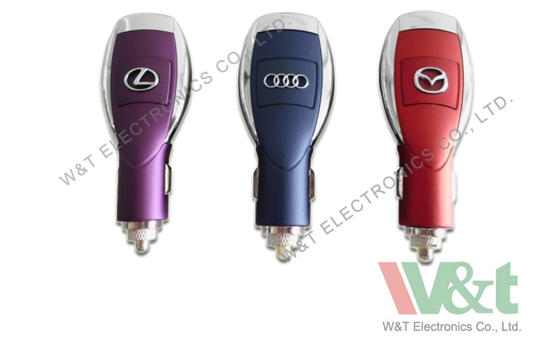 5W - 10W 2.1A 700MA Colorful Single Port USB Car Chargers For GPS Devices