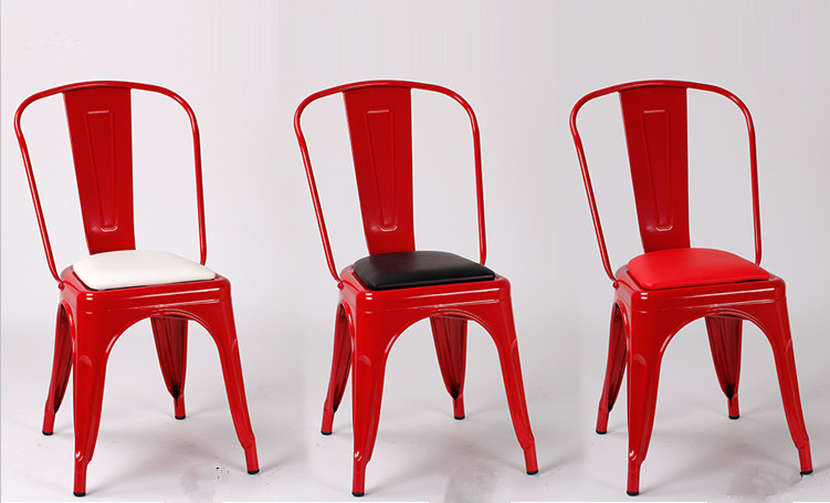 Red Outdoor Marais Metal Tolix Chairs Stackable For Office / living room Tolix Chair Replica