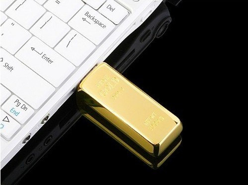 High End USB 1.1 / 2.0 Metal Thumb Drives Gold Bar 2GB 4GB 8GB 16GB 32GB