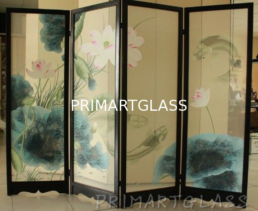 Decorative Movable Glass Partitions For Sliding Door , Glass Door