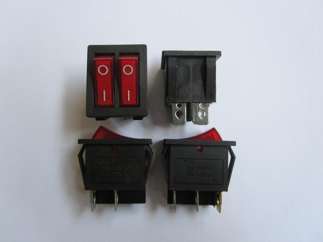 KCD4 4PINS 15A 250V 20A 125V AC Boat Like Rocker Switch with  Neon Lamp electric switches