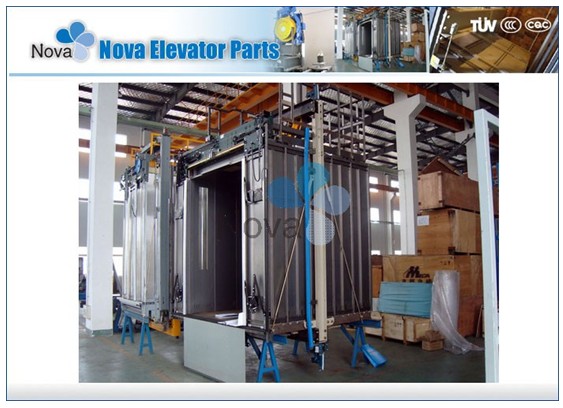 630kg~1600kg,1.0~1.75m/s Customized Elevators Components Elevator Cabins for Machine Room Lifts