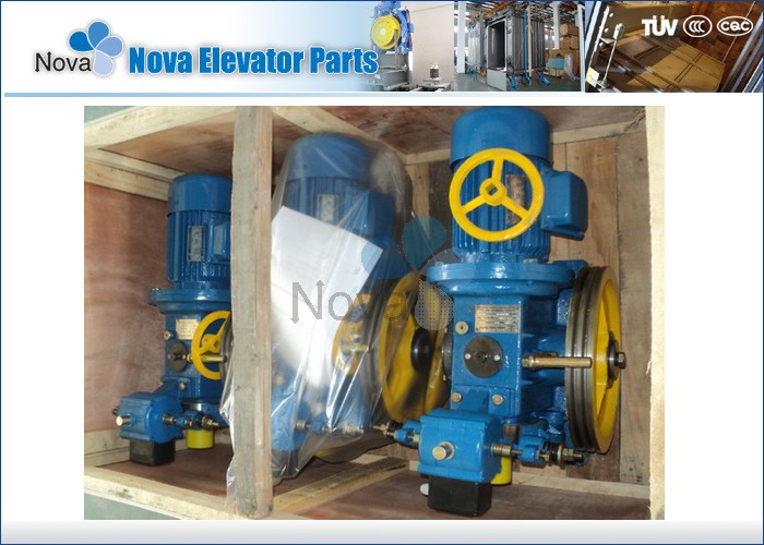 NV41G-F110 AC1 Elevator Geared  Traction Machine , Lift Traction Machine Motor