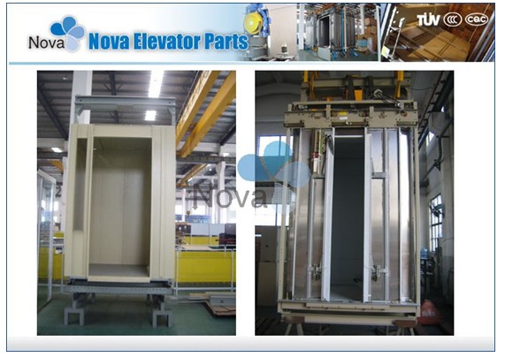 630kg~1600kg,1.0~1.75m/s Customized Elevators Components Elevator Cabins for Machine Room Lifts