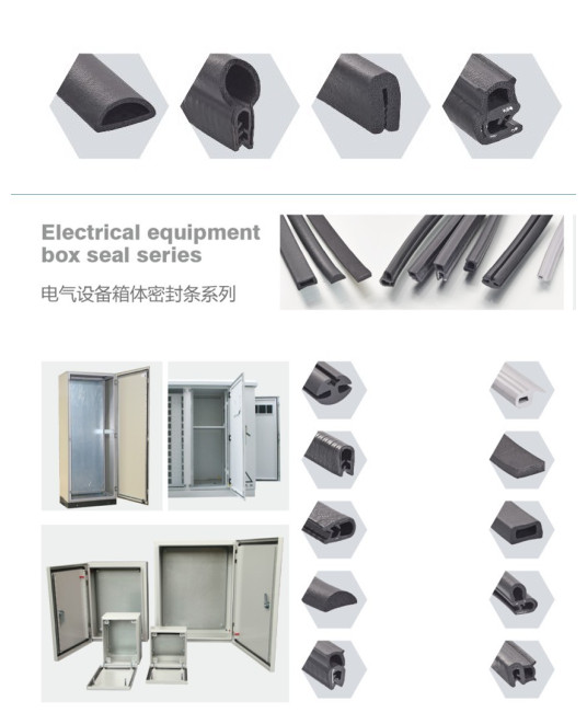 EPDM Extruded Rubber Window Seals High Elasticity , Window Seal Profiles