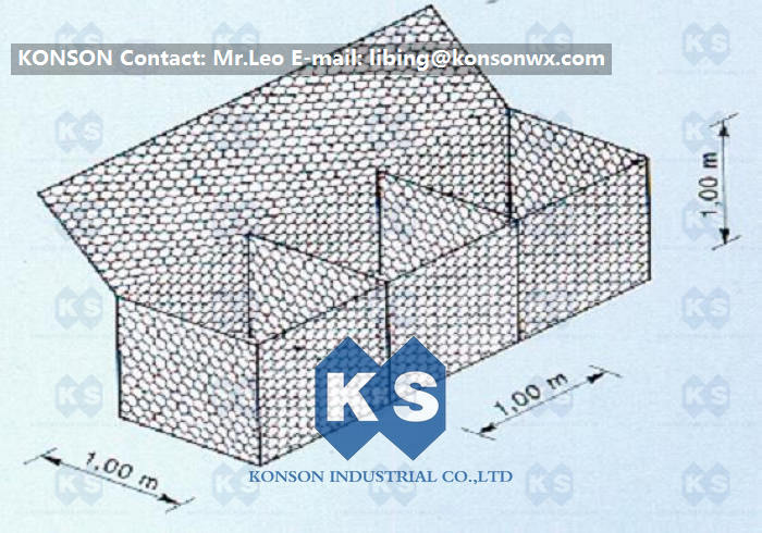 Hexagonal Wire Mesh Permeable Galfan Coated Gabion Basket Galvanized Gabion Boxes 2x1x1