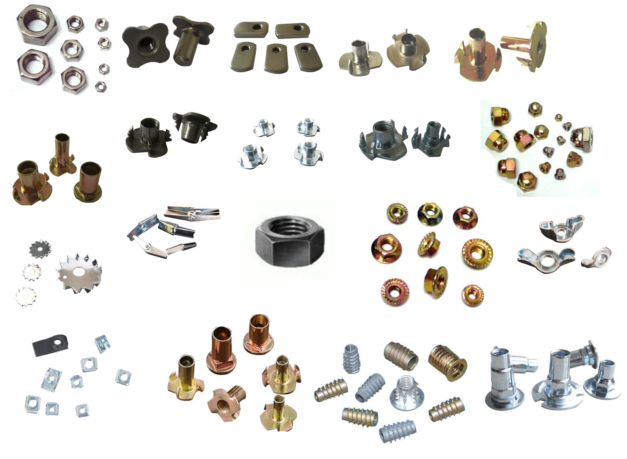 OEM Zinc Plated / Hot-dip Galvanized Nuts Precision Hardware Parts