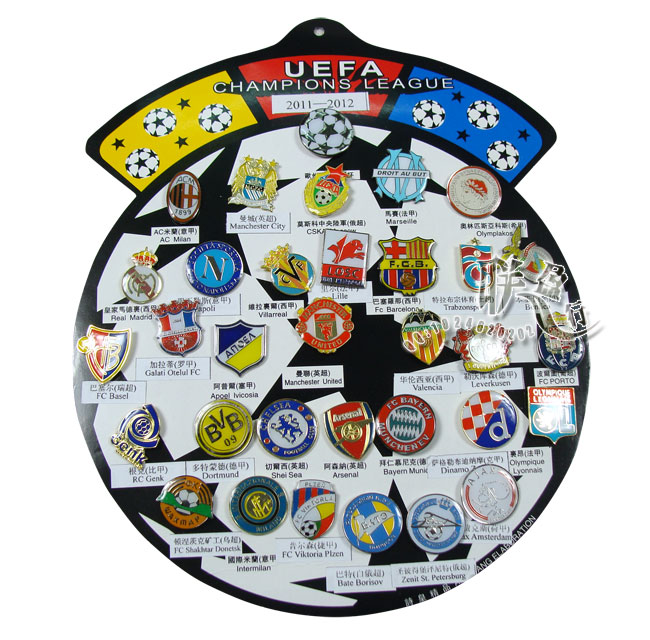 Silk screen / offset printing 1mm Custom Badges embroidered football badge