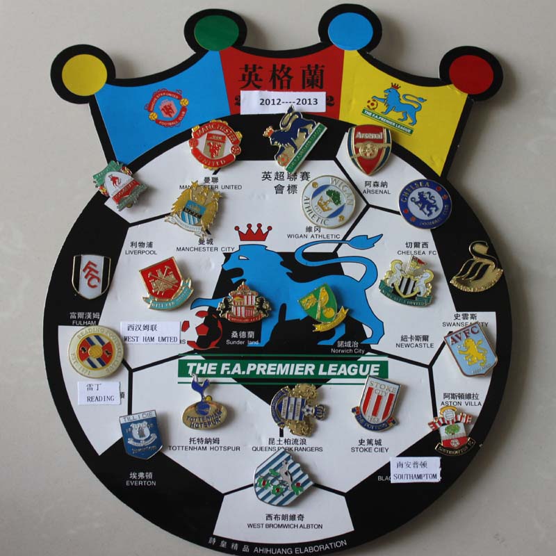 Iron / Brass sports lapel pins badges Custom Badges , metal football badge