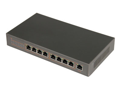 Reliable CCTV Camera Spare Parts , Compact 8 Ports POE Switch