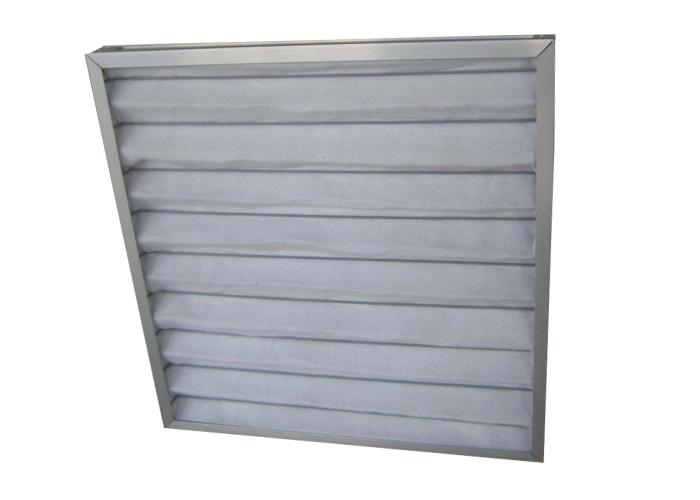 Primary Efficiency Pleated Aluminum Frame Pleated Panel Air Filter With Filter Cotton