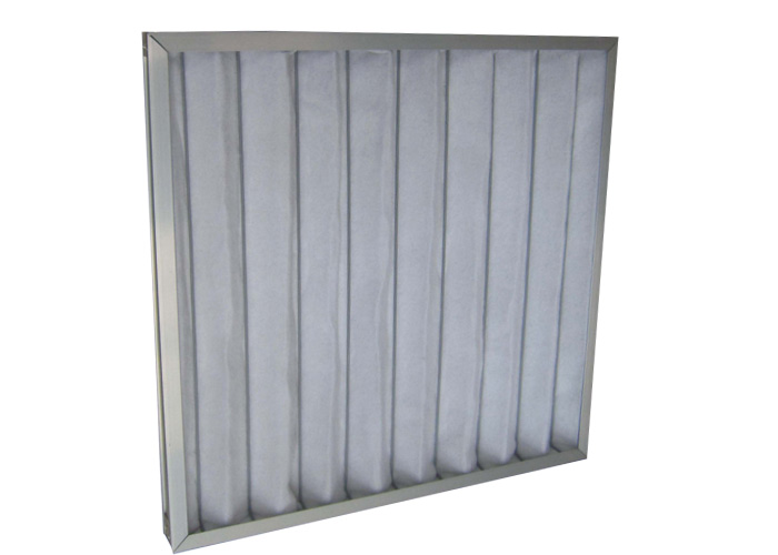 Primary Efficiency Pleated Aluminum Frame Pleated Panel Air Filter With Filter Cotton