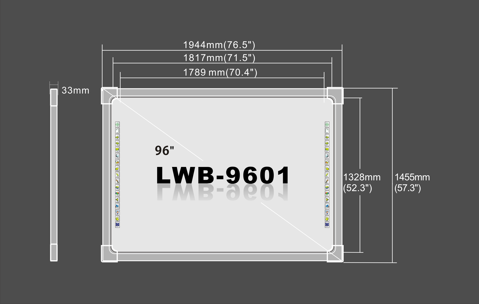 High Resolution Portable Interactive Whiteboard Digital For Home With USB