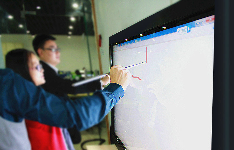 high resolution Interactive Whiteboard Monitor Multi-touch , 64 points