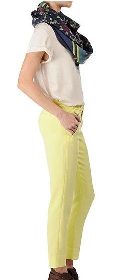 Flexible Soft Womens Tight Pants In Yellow , Lay Flat To Dry