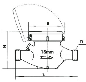 Stainless Steel Residential Water Meters Insertion type , Vane Wheel water meter