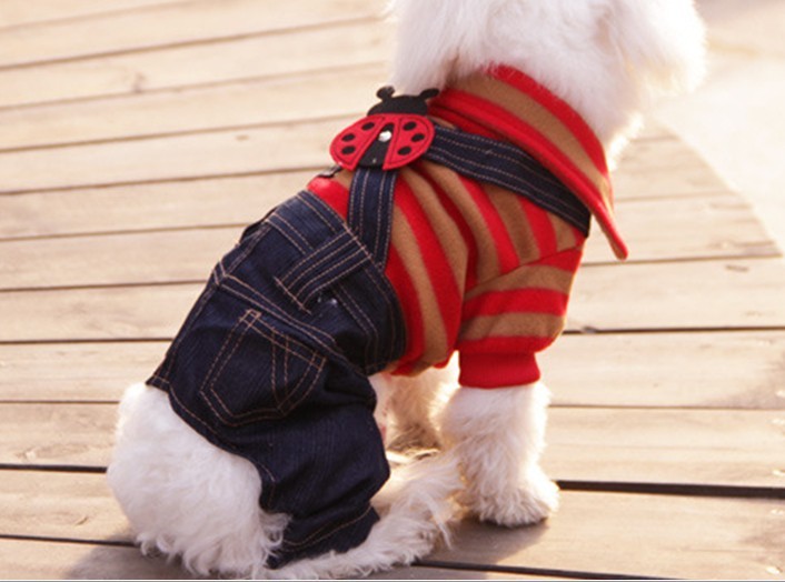 100% Polyester Dog Jumpsuits Personalized Dog Winter Warm Clothes / Puppy Apparel