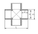 CORZAN CPVC Pipe and Fitting Cross PN16 Bar 1-1/2"(D50mm) ~ 6"(D160mm)