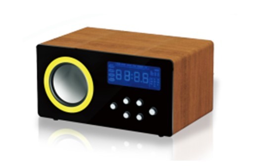 wooden portable speaker with USB SD FM radio