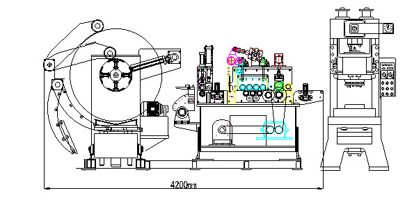 PLC Hydraulic Cold Roll Steel Forming Machine 3 in 1 NC Servo Feeder