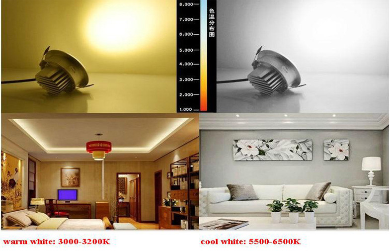 10W Cree Cob Dimmable LED Downlights 680lm , 125mm Recessed Led Dimmable Downlights