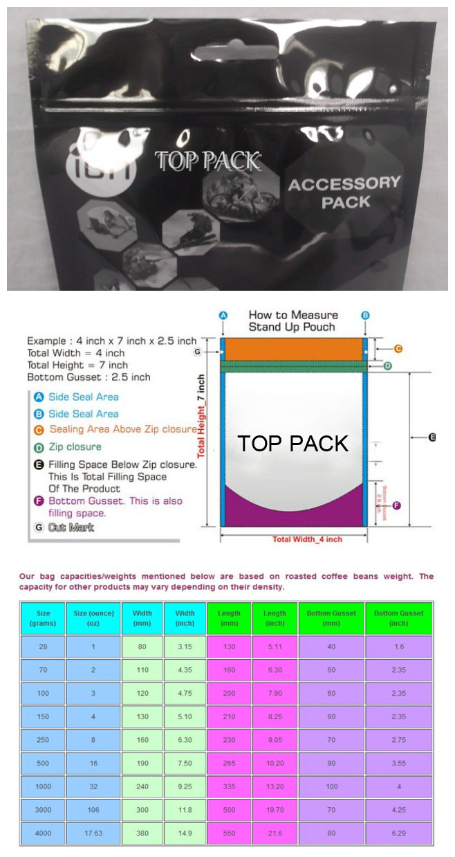 Food Foil Stand Up Pouches With Plane Hole , Aluminum Foil Packaging Bag