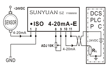 High Precision 4-20ma Isolator 2 wire Series Loop Conditioner IC