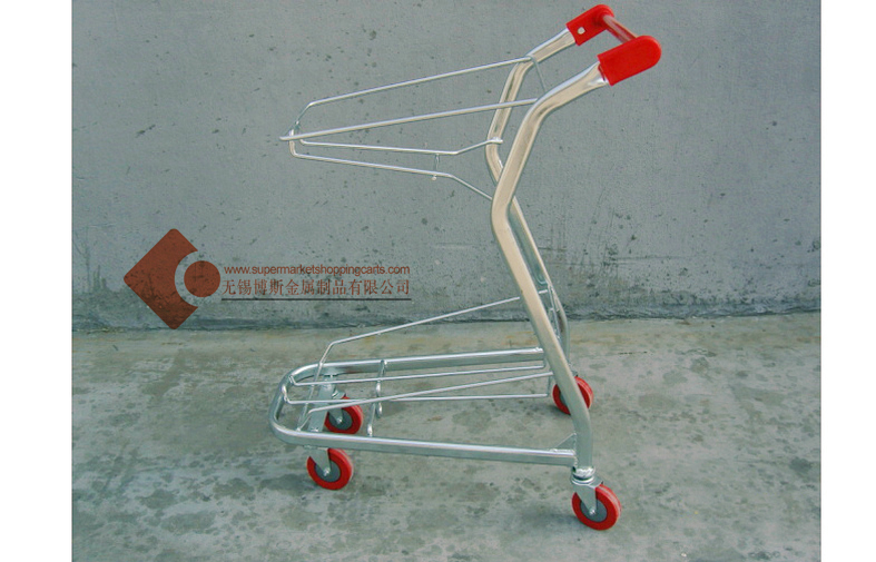 Zinc Plated Handle Collapsible Shopping Cart With Wheels CE ISO