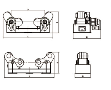 Self Alignment SAR 80T Welding Rotator With eight PU Wheels