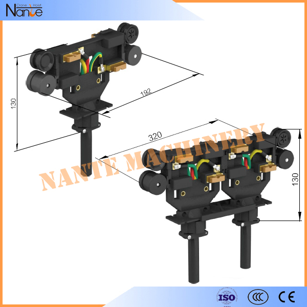 PVC Conductor Rails System Current Collector With Connecting Cable