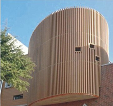 Hollow PVC Wood WPC Hygienic Wall Cladding / Coffee Exterior Wall Cladding Panels