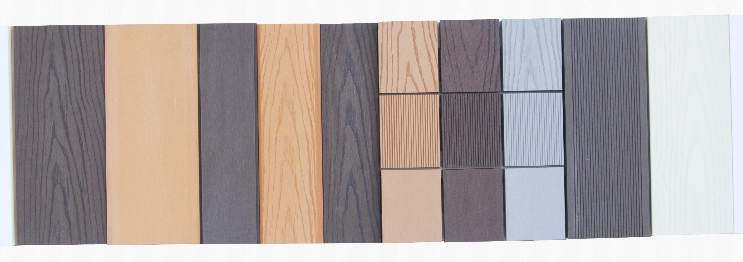 Hollow PVC Wood WPC Hygienic Wall Cladding / Coffee Exterior Wall Cladding Panels