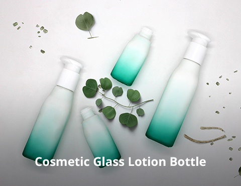 Bouteille de lotion en verre cosmétique