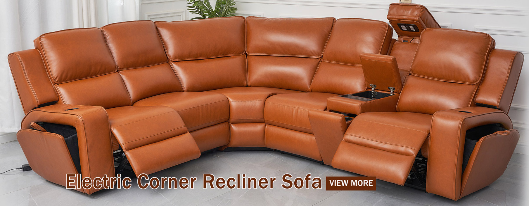 Electric Corner Recliner Sofa Set